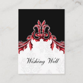 Tarjeta De Recepción negro rojo deseando bien las cartas
