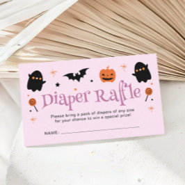 Tarjeta De Recepción Nena Breve Halloween Baby Shower Diaper Raffle