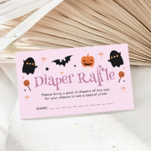 Tarjeta De Recepción Nena Breve Halloween Baby Shower Diaper Raffle