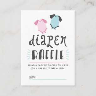 Tarjeta De Recepción Nene azul o rosa revelan Fiesta Diaper Raffle
