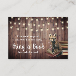 Tarjeta De Recepción Nerdy Fox trae un libro ruso de inserción en Baby 