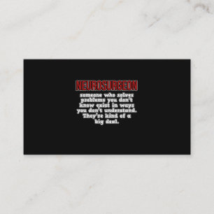 Tarjeta De Recepción Neurocirujano Cirugía Médica médico Neurología Gra