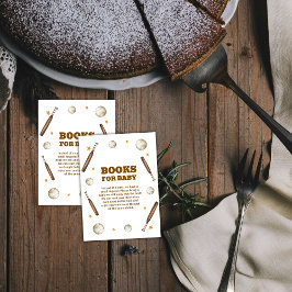 Tarjeta De Recepción Neutral Batter Up Baseball Books For Baby Shower