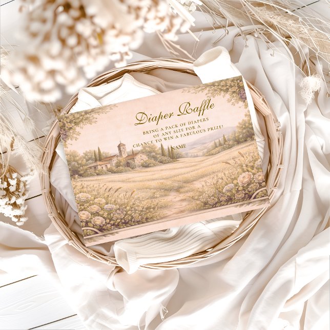 Tarjeta De Recepción Neutral Botanical Garden Diapper Raffle  (Subido por el creador)