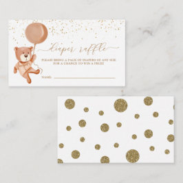 Tarjeta De Recepción Neutral Podemos Esperar A Que El Diaper Raffle Tic