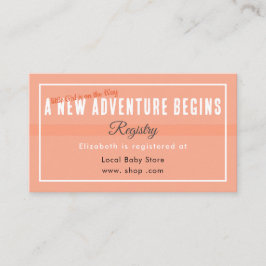 Tarjeta De Recepción New Adventure Begins Peach Registry Enclosure Card