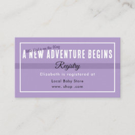 Tarjeta De Recepción New Adventure Purple Registry Enclosure Card