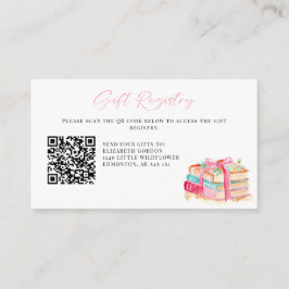Tarjeta De Recepción New Chapter Baby Shower Gift Registry QR Book