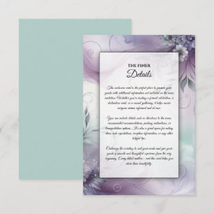 Tarjeta De Recepción Niebla de Lavanda y Susurros de Acuarela