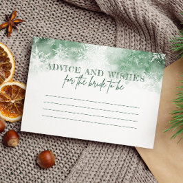 Tarjeta De Recepción Nieve en amor Deseos de ducha de novia