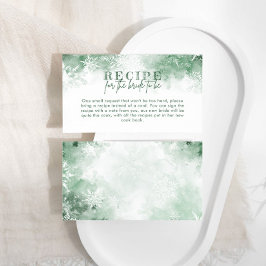 Tarjeta De Recepción Nieve en amor Receta de ducha de novia para novia