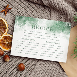 Tarjeta De Recepción Nieve en amor Receta Ducha de novias