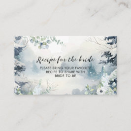 Tarjeta De Recepción Nieve en invierno enamorada Ducha de novia Compart