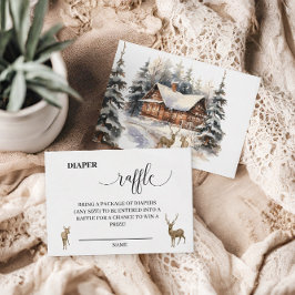 Tarjeta De Recepción Nieve en invierno hace frío fuera del pañal