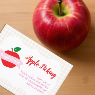 Tarjeta De Recepción Niñas Cumpleaños Manzana De Nuestros Ojos Recolecc