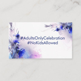 Tarjeta De Recepción Ningún niño anuncia boda Cornflower Reverie