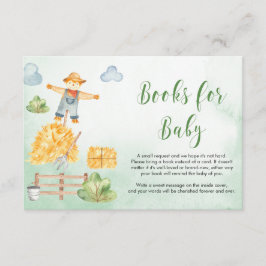 Tarjeta De Recepción Niño de granja solicitud de libro de Baby Shower