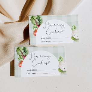 Tarjeta De Recepción Niño de la zona cuántos caramelos hay en el frasco