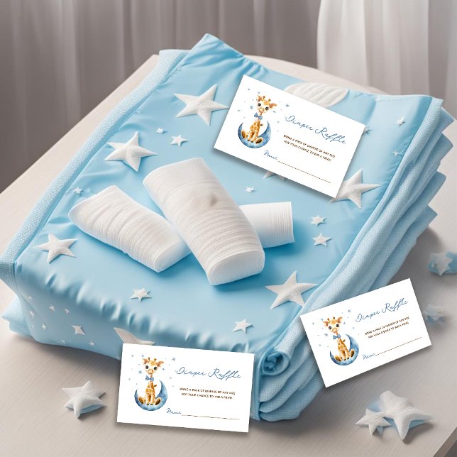 Tarjeta De Recepción Niño lindo Giraffe Niño Baby Shower Diaper Raffle (Subido por el creador)