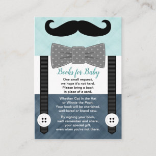Tarjeta De Recepción niño pequeño bigote bigote menta menta solicitud d