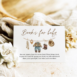 Tarjeta De Recepción Niño pequeño, libros de rodeo salvaje del oeste pa