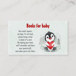 Tarjeta De Recepción Niño Pingüino Books Baby Shower Books para bebé