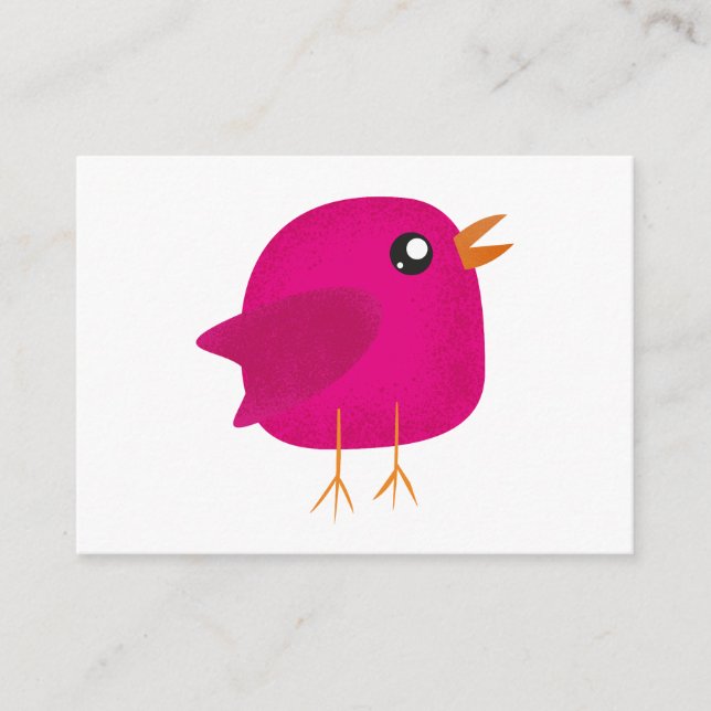 Tarjeta De Recepción Niños adorables pájaros (Anverso)