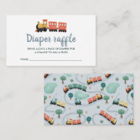 Niños Cute Blue Train Diaper Raffle