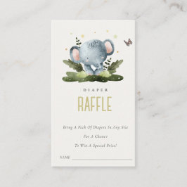 Tarjeta De Recepción Niños de animales de jungla silvestre Diaper Raffl