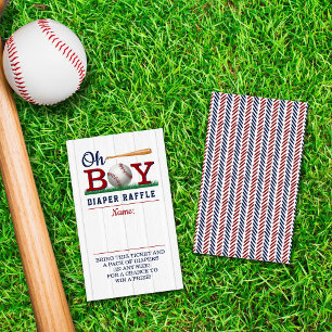 Tarjeta De Recepción Niños de béisbol Baby Shower Diaper Raffle
