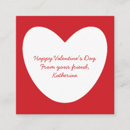 Tarjeta De Recepción Niños de corazón blanco rojo lindo salón de clases