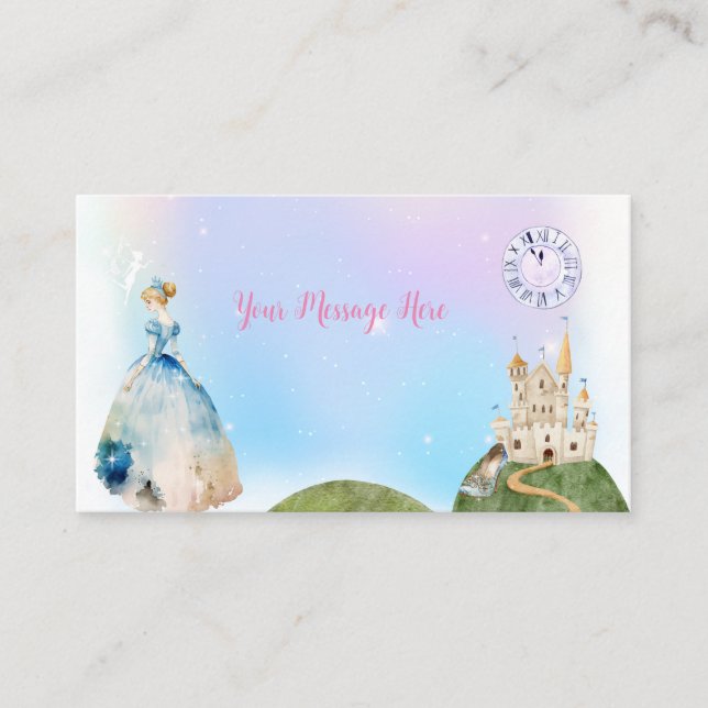 Tarjeta De Recepción Niños de cumpleaños de la princesa (Anverso)