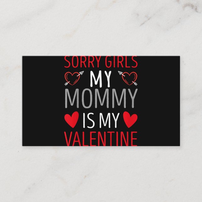 Tarjeta De Recepción Niños Lo Siento Chicas Mi Mamá Es Mi Divertida Vic (Anverso)