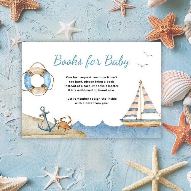 Tarjeta De Recepción Niños náuticos: Baby Shower Books para el bebé (Subido por el creador)