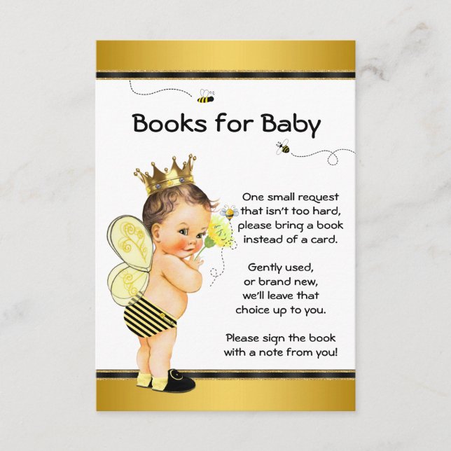 Tarjeta De Recepción Niños Que Llevan Un Libro Insertos De Baby Shower (Anverso)
