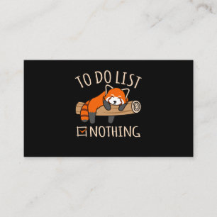 Tarjeta De Recepción No hacer nada Pandas Rojos Cuidad Mascota Animal P