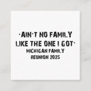Tarjeta De Recepción No hay familia como la que tengo a Michigan Reunio