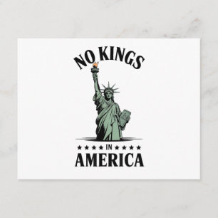 Tarjeta De Recepción No Kings in America Estatua de la Libertad