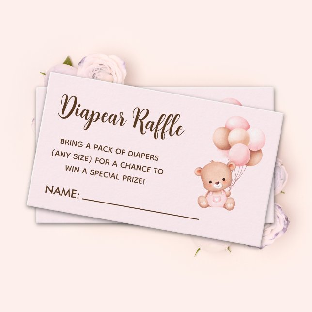 Tarjeta De Recepción No podemos esperar mas Lindo oso Rosa Baby shower (Subido por el creador)