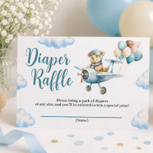 Tarjeta De Recepción No Podemos Esperar Más Oso De Peluche Avión Shower
