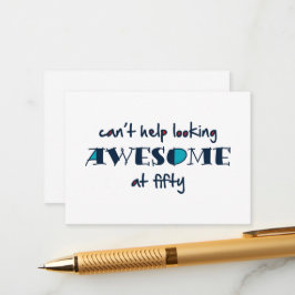 Tarjeta De Recepción No puedo evitar mirar a 50