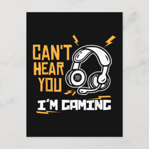 Tarjeta De Recepción No puedo oírte estoy jugando - Gamer y Gamer