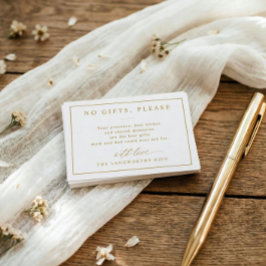 Tarjeta De Recepción No Regalos Por Favor Fiesta Elegante de Aniversari