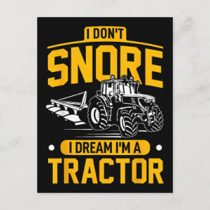 Tarjeta De Recepción No ronco, sueño que soy un tractor - granjero grac