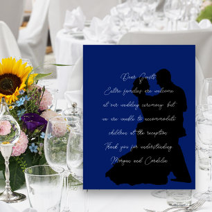 Tarjeta De Recepción No se admiten niños en la boda - Cartel para parej
