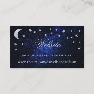Tarjeta De Recepción Noche azul de Moon y Stars Boda Celestial