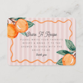 Tarjeta De Recepción Noche de Citrus Pastel Rosa Comparte una receta