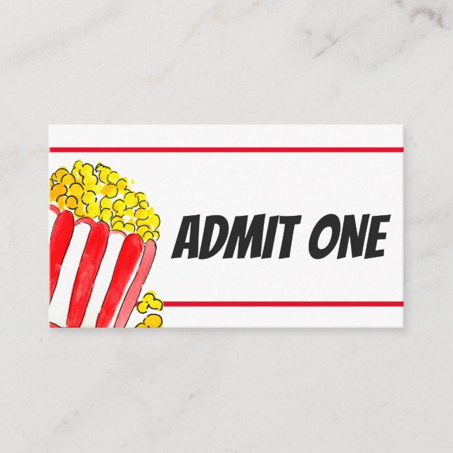 Tarjeta De Recepción Noche de la película admite un comentario de la ta (Anverso)