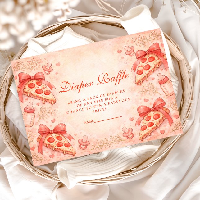 Tarjeta De Recepción Noche de Pizza Rifa de Pañales (Subido por el creador)