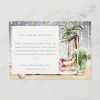 Noche estrellada Palm Tropical Cabana Boda Detalle